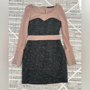 Mackage Chic Black and beige and Long Sleeve Dress